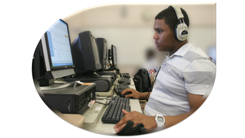 Student at Computer 